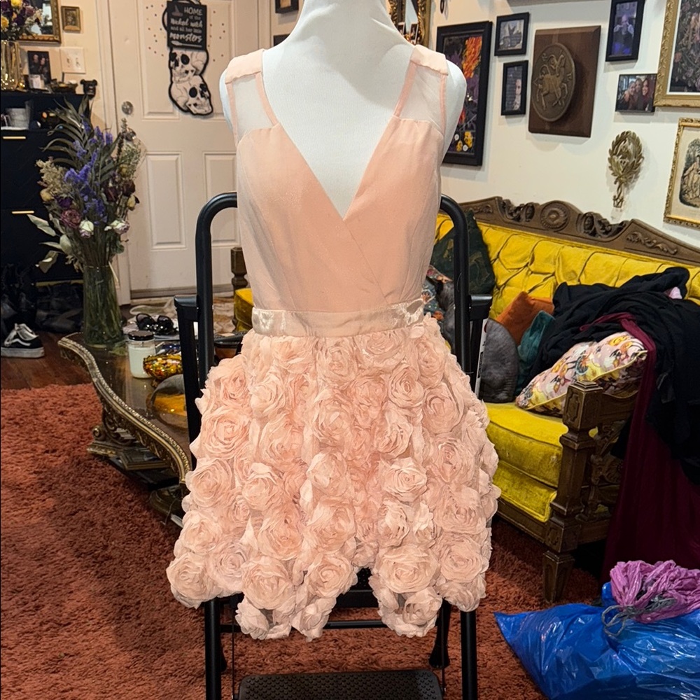 Elegant Pink Floral Dress